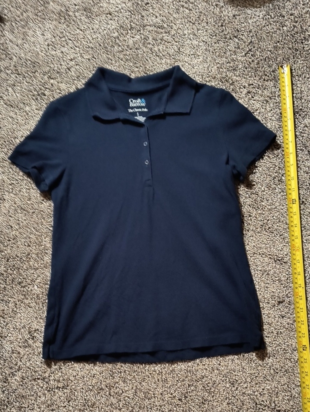 Croft & Barrow Navy Short-Sleeve Polo Shirt